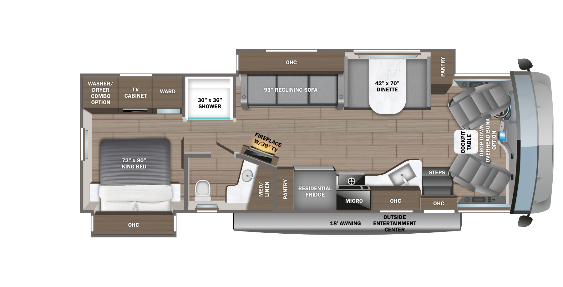View 2027 Jayco Precept 34B complete specs and manufacturer brochures