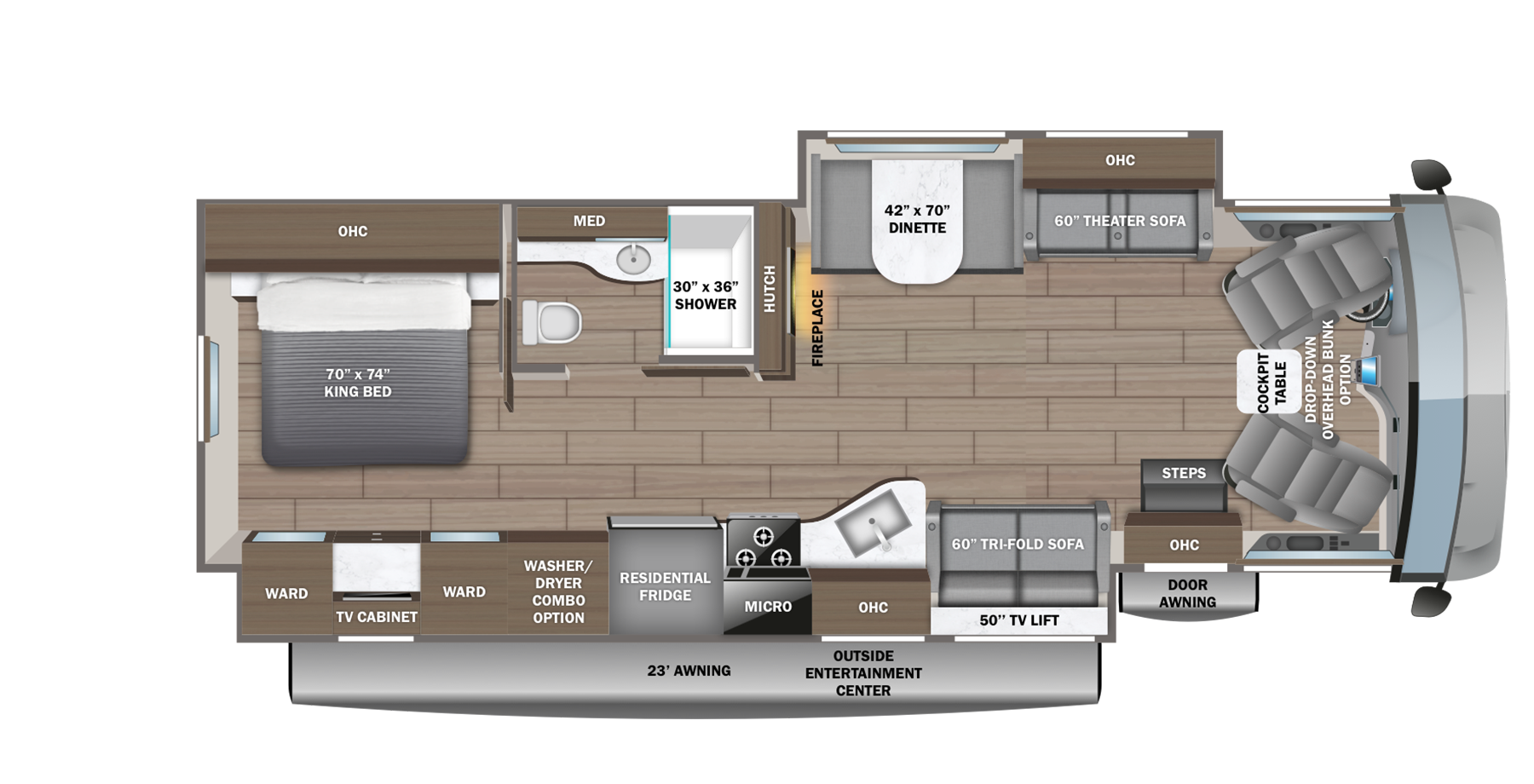 View 2027 Jayco Precept 34G complete specs and manufacturer brochures