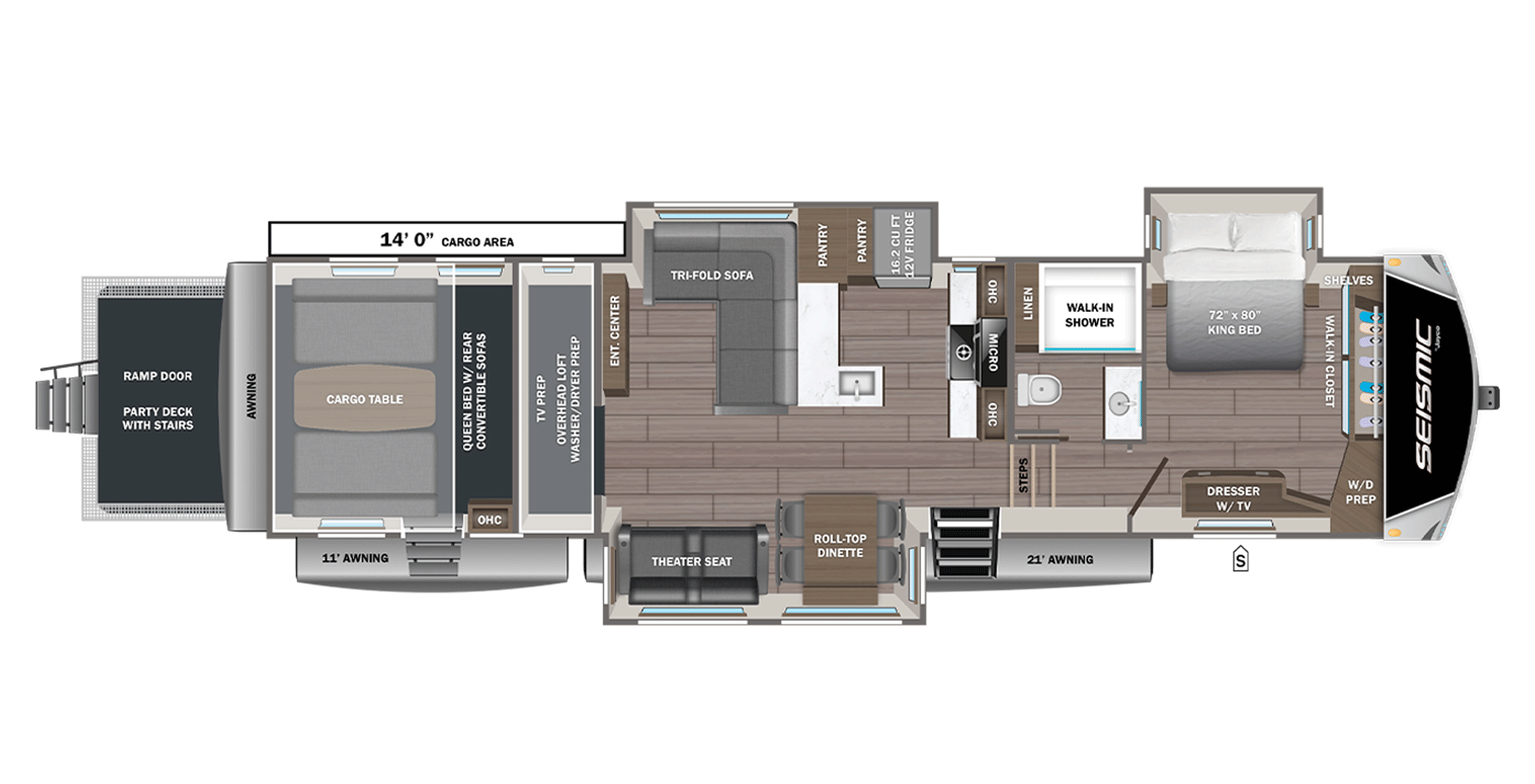 View 2027 Jayco Seismic 395 complete specs and manufacturer brochures
