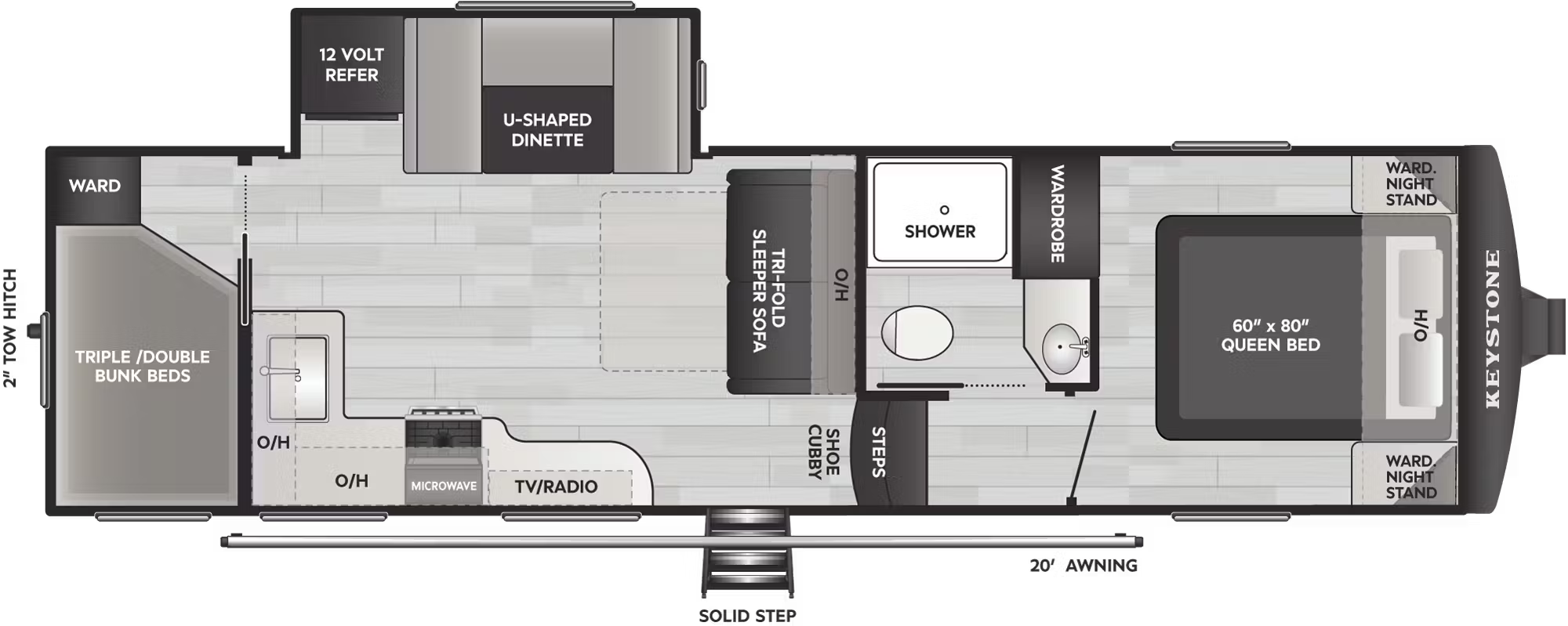 View 2027 Keystone Arcadia Select 27SBH complete specs and manufacturer brochures