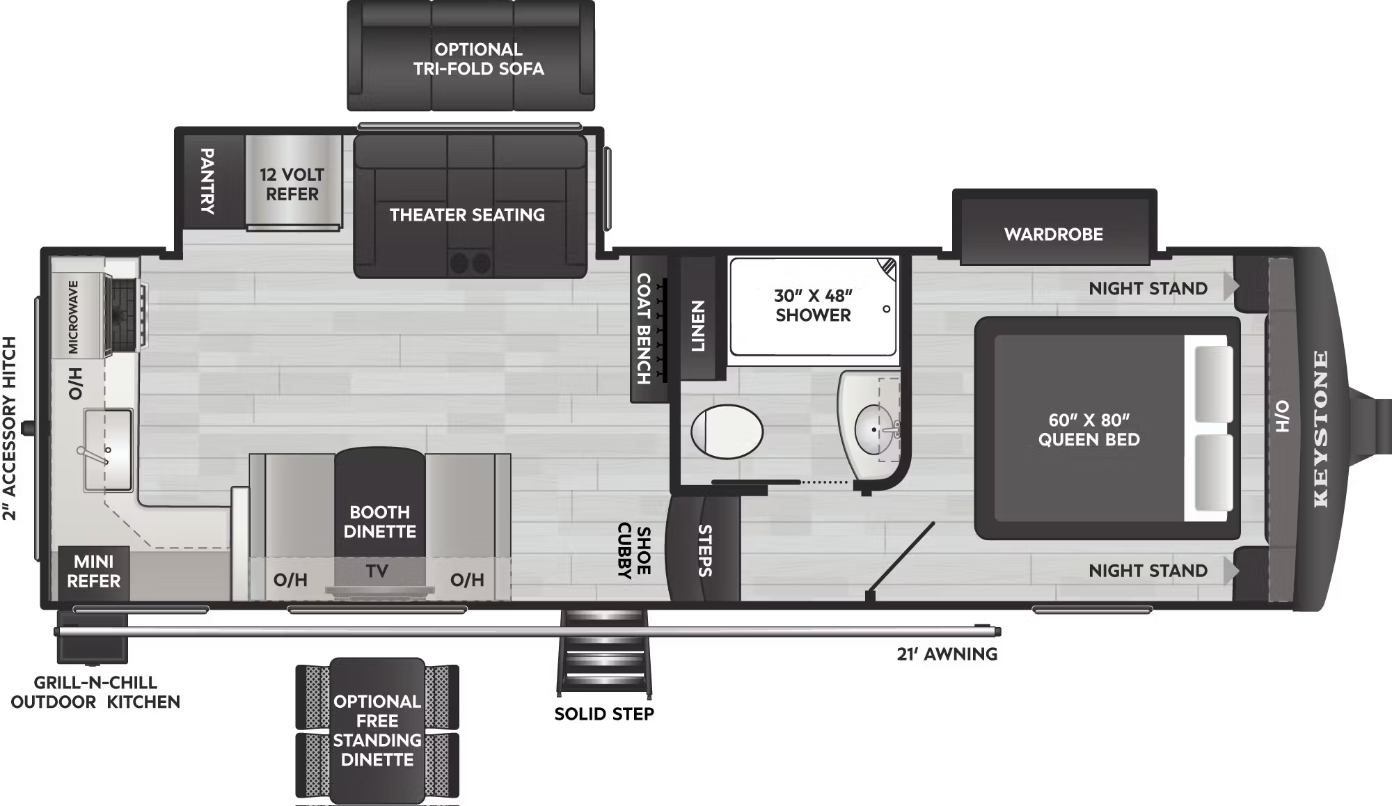 View 2027 Keystone Arcadia Super Lite 242SLMD complete specs and manufacturer brochures