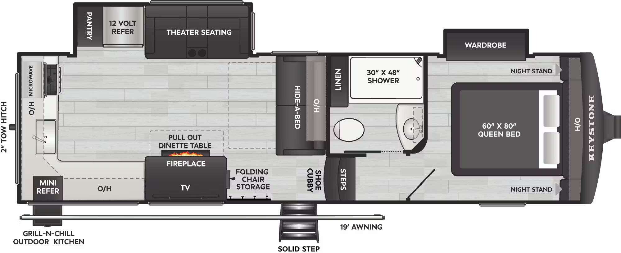 View 2027 Keystone Arcadia Super Lite 260SLCL complete specs and manufacturer brochures