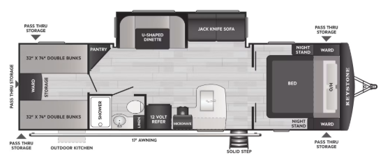 View 2027 Keystone Bullet Classic 28QBCWE complete specs and manufacturer brochures