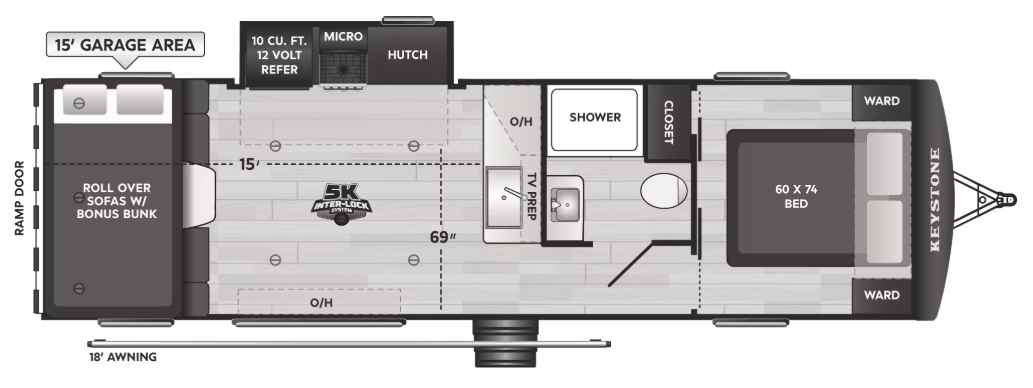 View 2027 Keystone Carbon 30WFO complete specs and manufacturer brochures