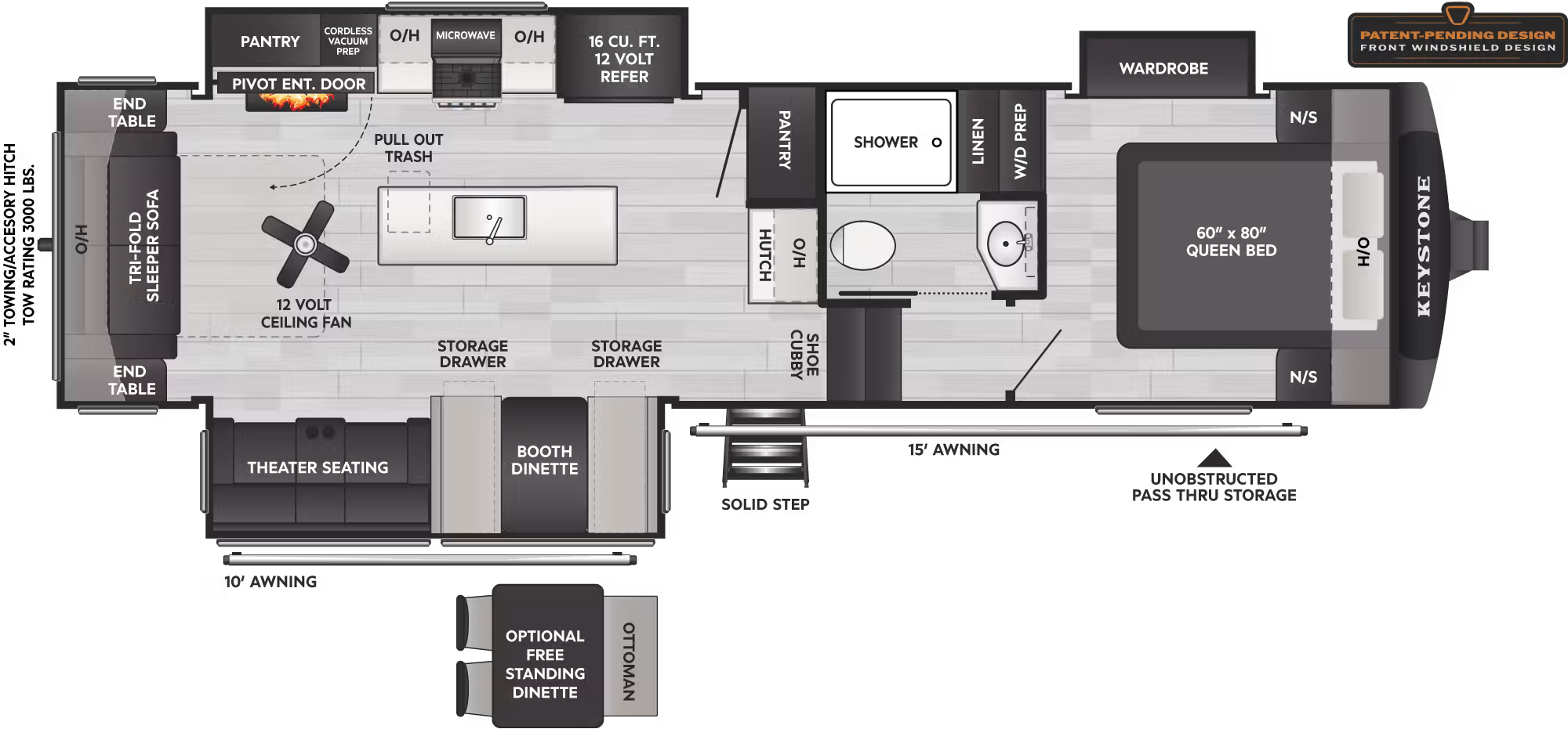 View 2027 Keystone Cougar 290RLS complete specs and manufacturer brochures