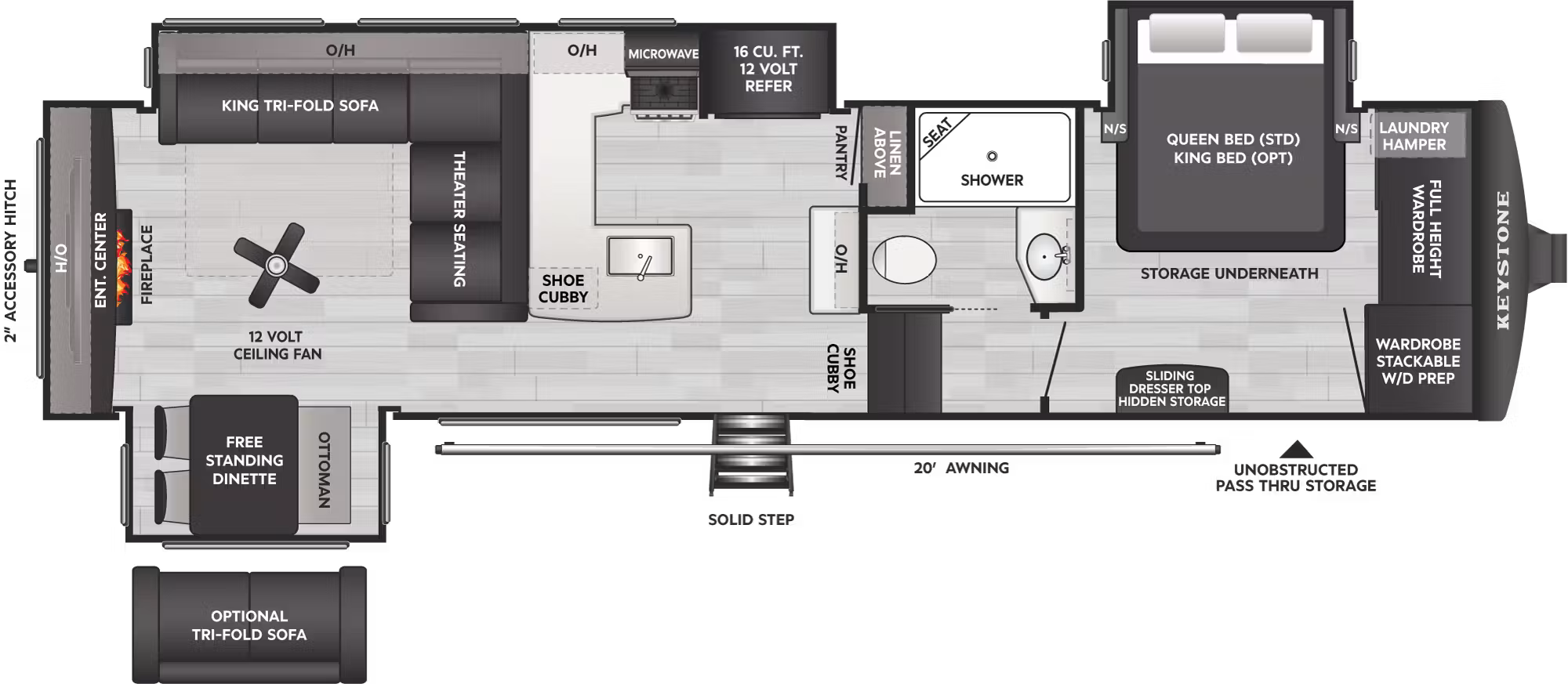 View 2027 Keystone Cougar 320RDS complete specs and manufacturer brochures