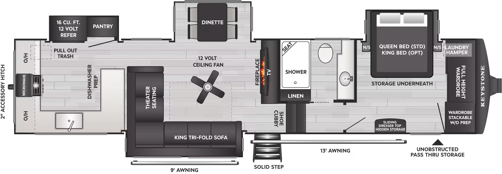 View 2027 Keystone Cougar 350LLK complete specs and manufacturer brochures