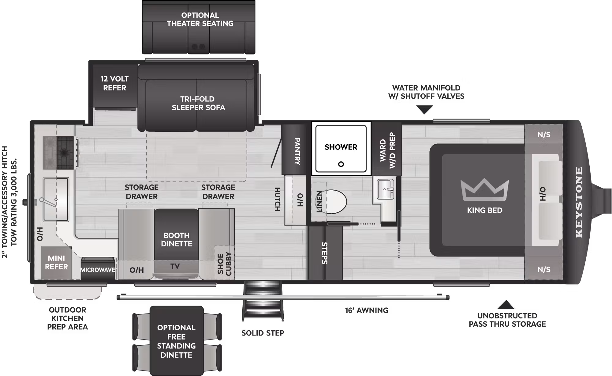 View 2027 Keystone Cougar Half-Ton 23MLE complete specs and manufacturer brochures