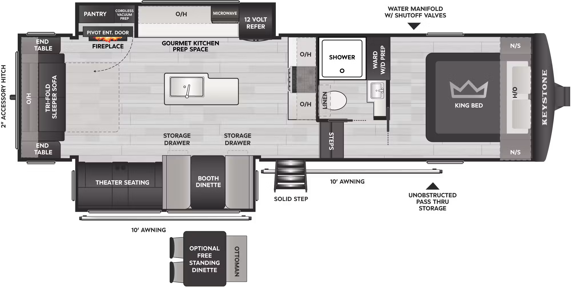 View 2027 Keystone Cougar Half-Ton 28RLI complete specs and manufacturer brochures