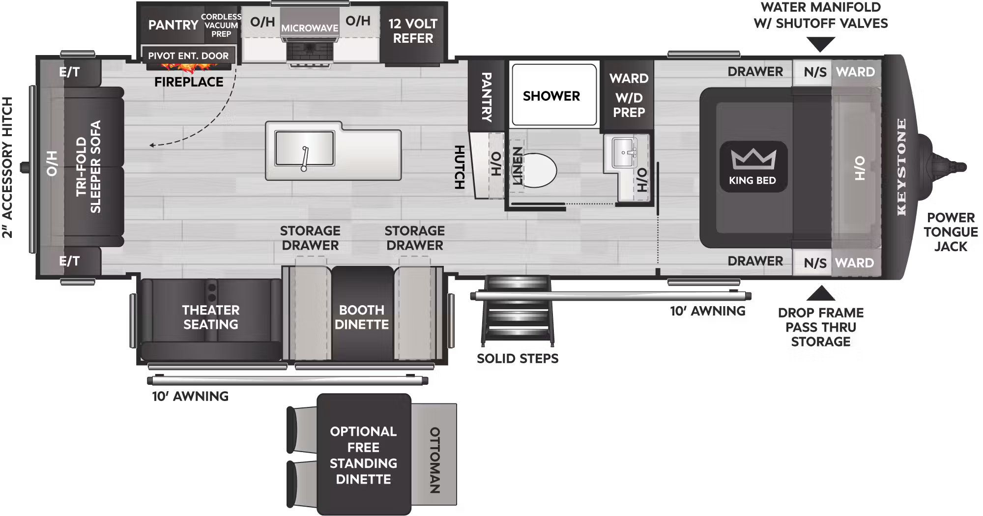 View 2027 Keystone Cougar Half-Ton 29RLP complete specs and manufacturer brochures
