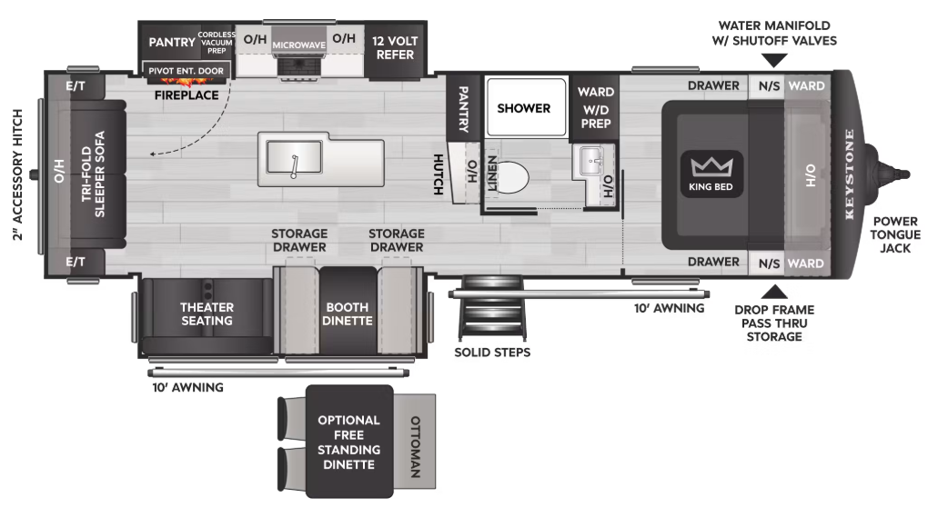 View 2027 Keystone Cougar Western 29RLWE complete specs and manufacturer brochures