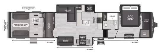 View 2027 Keystone Fuzion 440 complete specs and manufacturer brochures