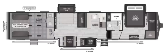 View 2027 Keystone Fuzion 442 complete specs and manufacturer brochures