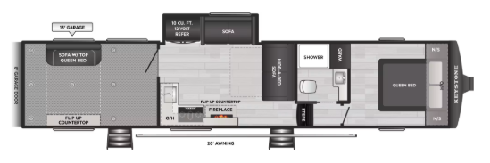 View 2027 Keystone Fuzion Impact 361LT complete specs and manufacturer brochures