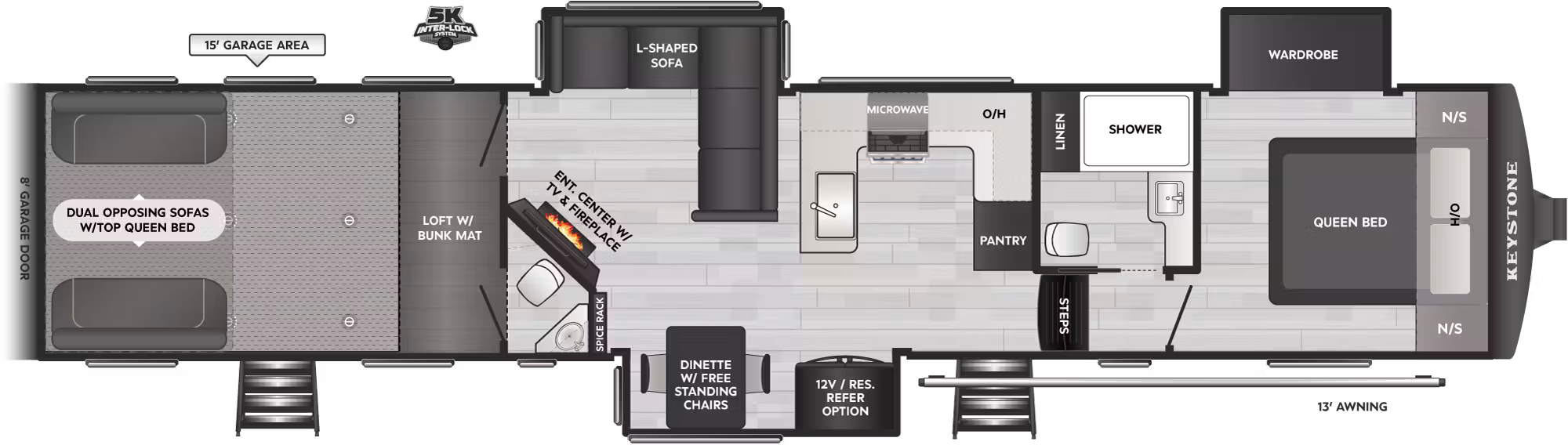 View 2027 Keystone Fuzion Impact 418 complete specs and manufacturer brochures