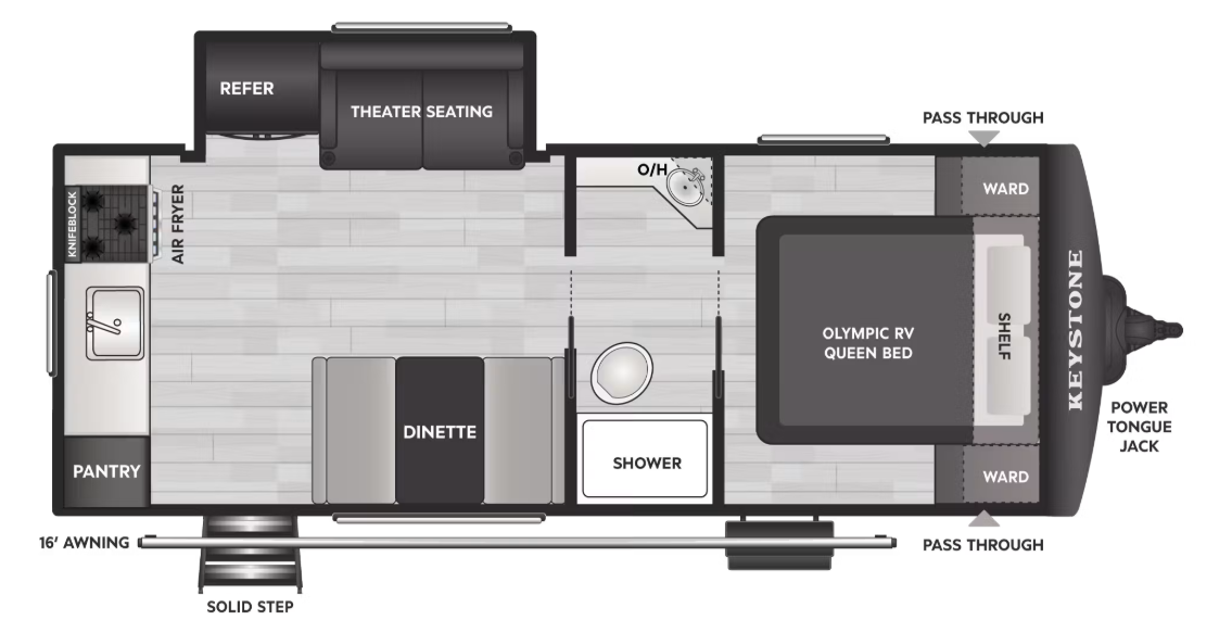 View 2027 Keystone Hideout 212RKS complete specs and manufacturer brochures