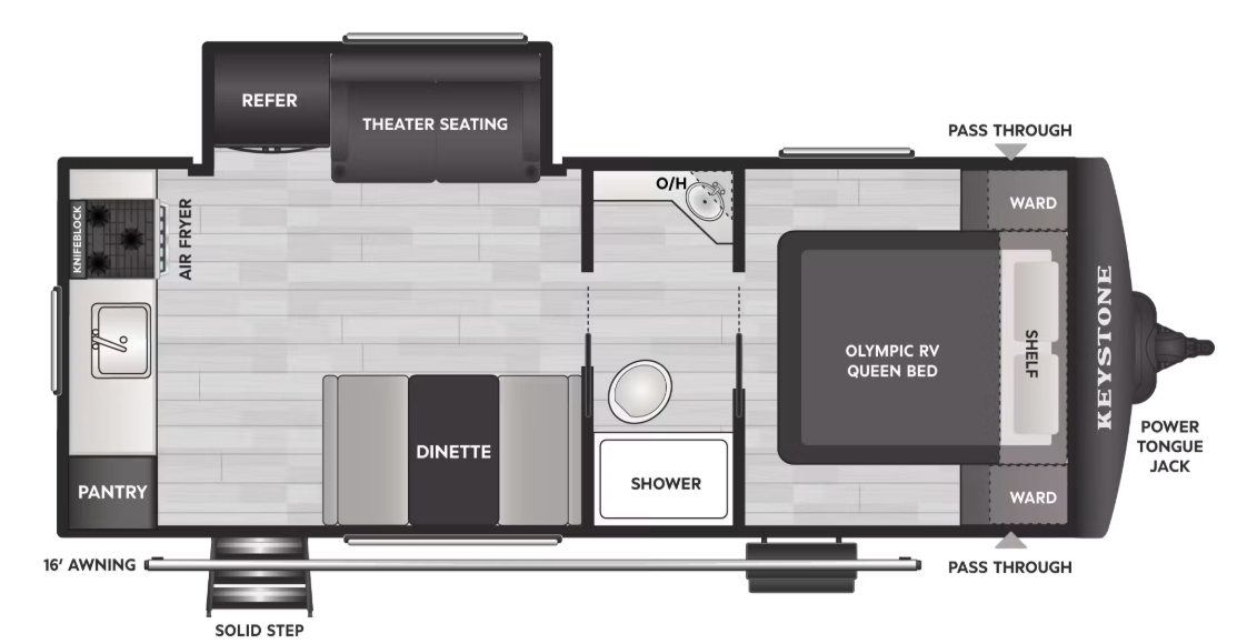View 2027 Keystone Hideout 212RKSWE complete specs and manufacturer brochures