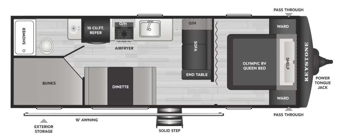 View 2027 Keystone Hideout 230BH complete specs and manufacturer brochures