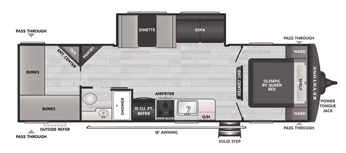 View 2027 Keystone Hideout 288BRSWE complete specs and manufacturer brochures