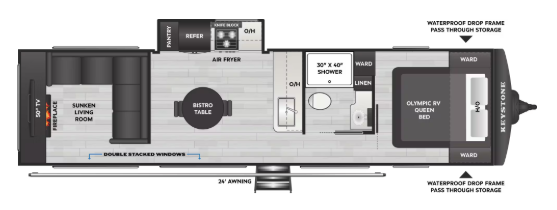 View 2027 Keystone Hideout Max 31SUNROOM complete specs and manufacturer brochures
