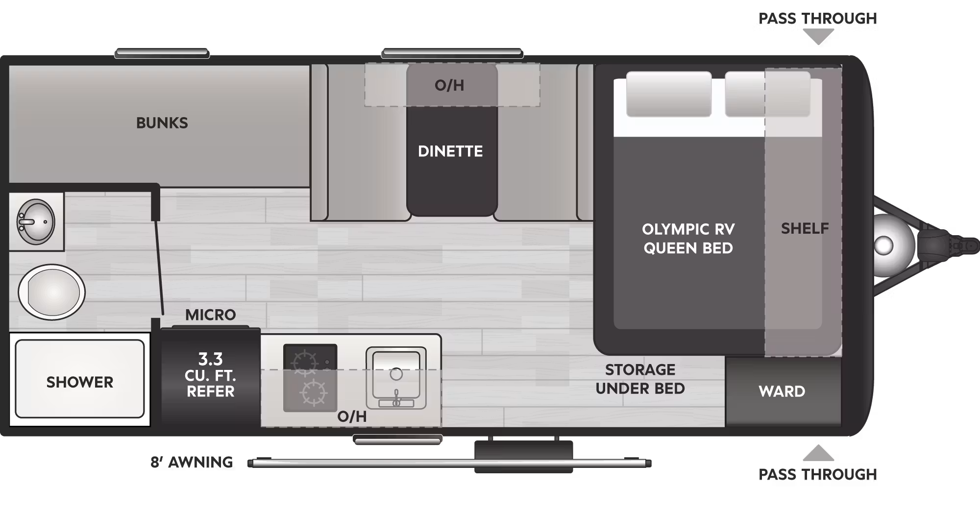 View 2027 Keystone Hideout Mini 161BH complete specs and manufacturer brochures