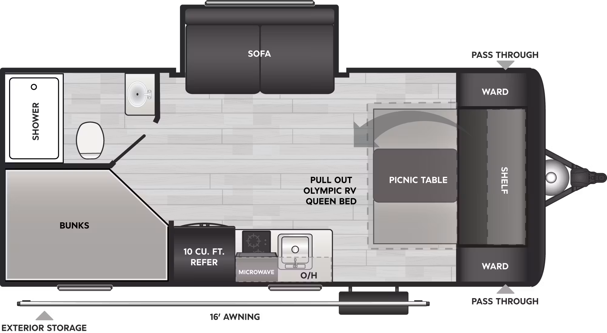 View 2027 Keystone Hideout Mini 199BHS complete specs and manufacturer brochures