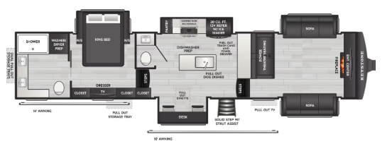 View 2027 Keystone Montana 3800FL complete specs and manufacturer brochures