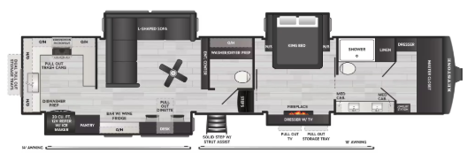 View 2027 Keystone Montana 3900RK complete specs and manufacturer brochures
