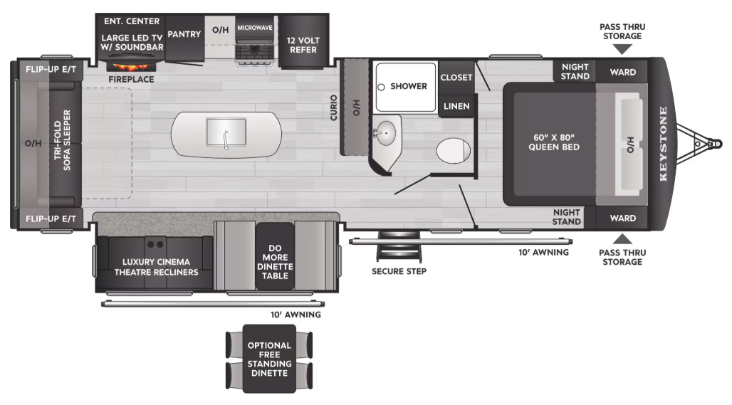 View 2027 Keystone Passport SL Series 2870RLWE complete specs and manufacturer brochures