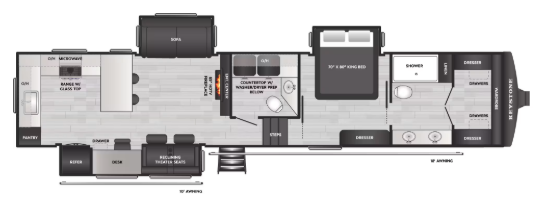 View 2027 Keystone Sprinter 3840LRK complete specs and manufacturer brochures
