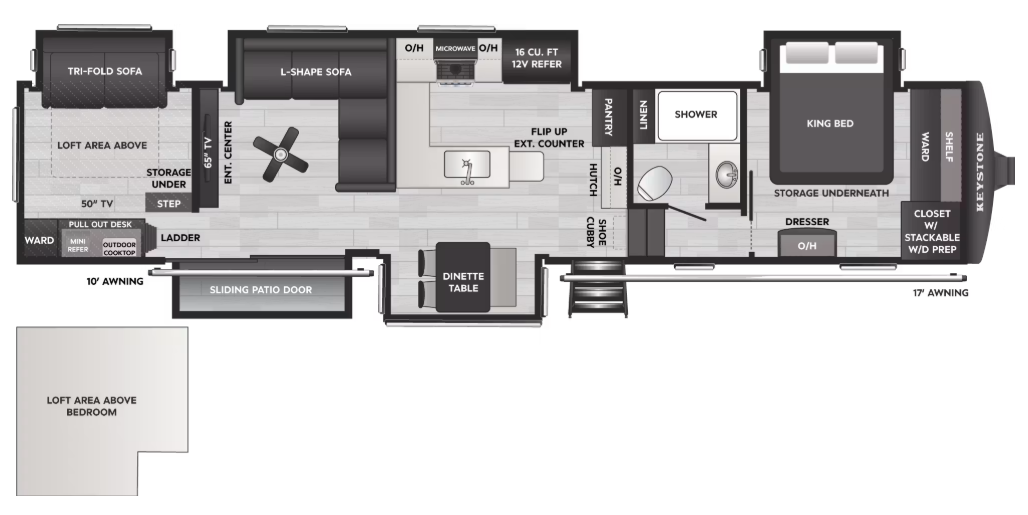 View 2027 Keystone Sprinter 3950SSP complete specs and manufacturer brochures