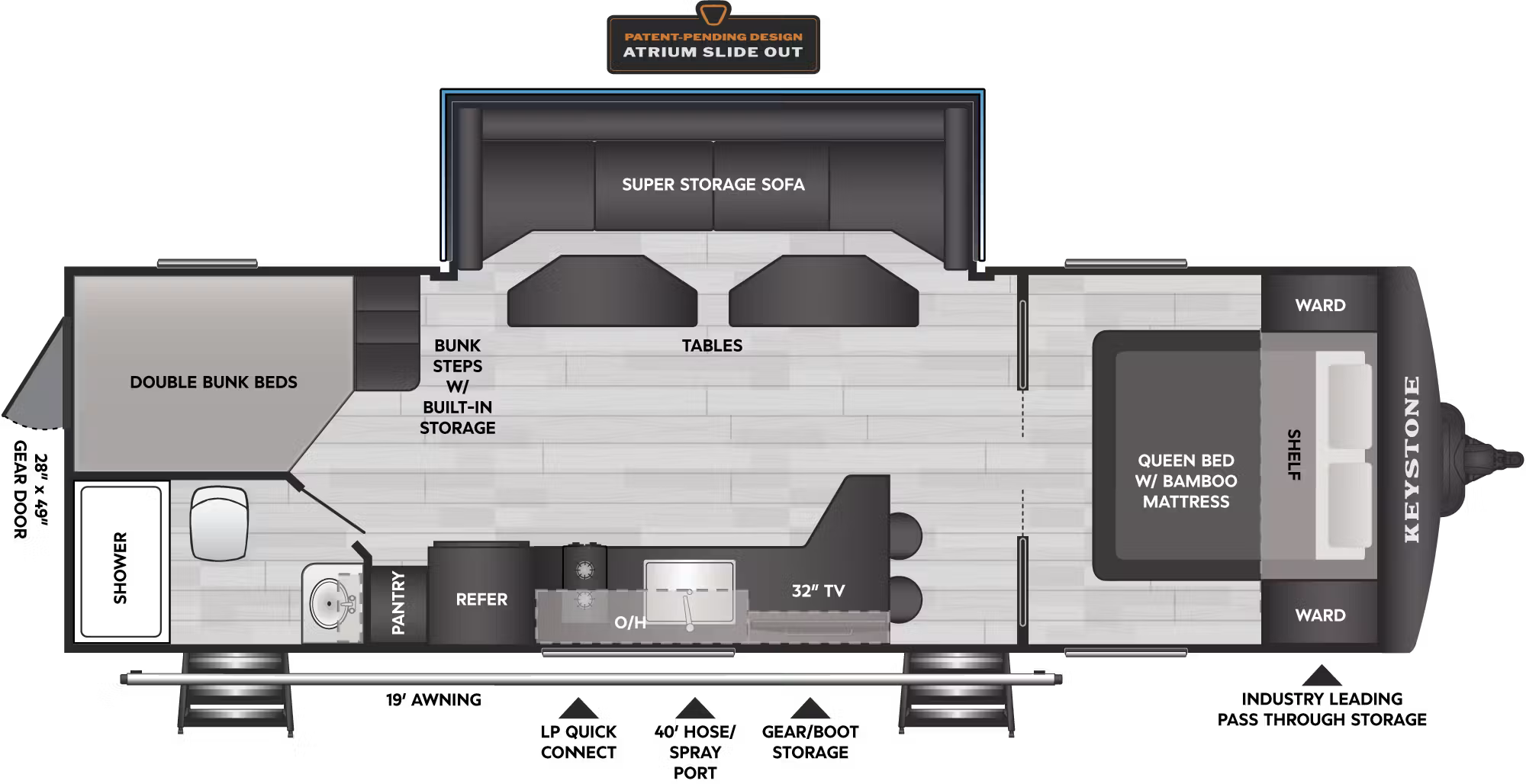 View 2027 Keystone Walkabout 26MAX complete specs and manufacturer brochures