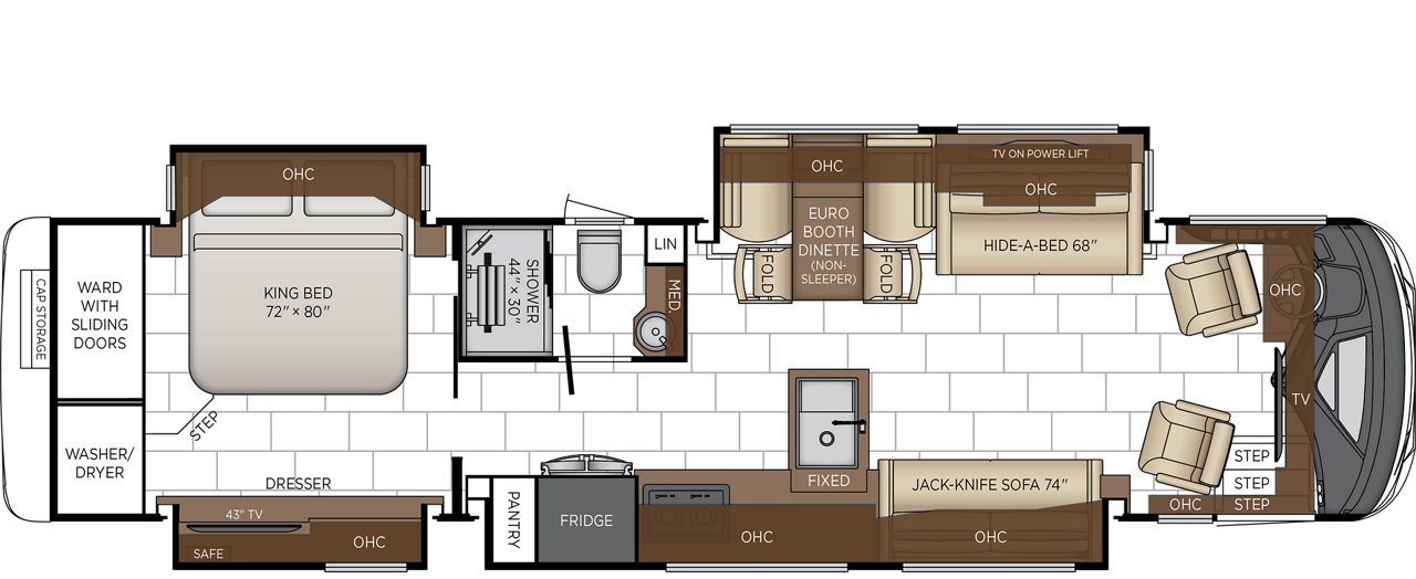 View 2027 Newmar Mountain Aire 3823 complete specs and manufacturer brochures