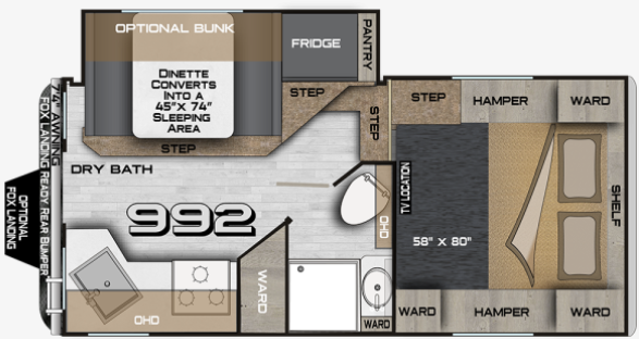 View 2027 Northwood Arctic Fox Camper 992 complete specs and manufacturer brochures