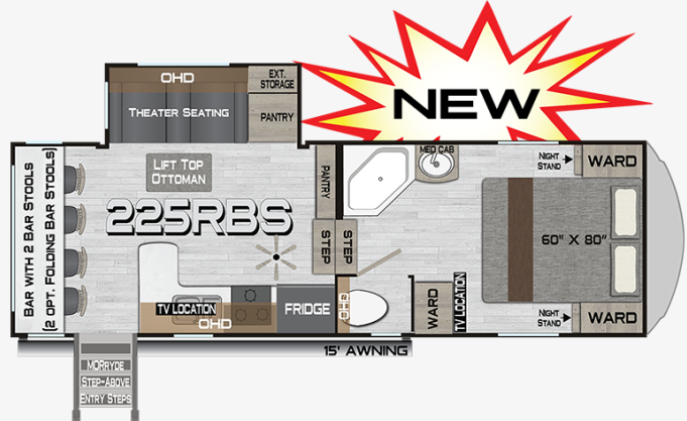View 2027 Northwood Arctic Fox Rapid 225RBS complete specs and manufacturer brochures