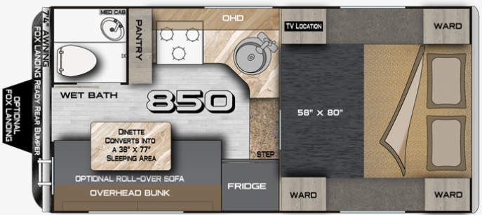View 2027 Northwood Wolf Creek 850 complete specs and manufacturer brochures