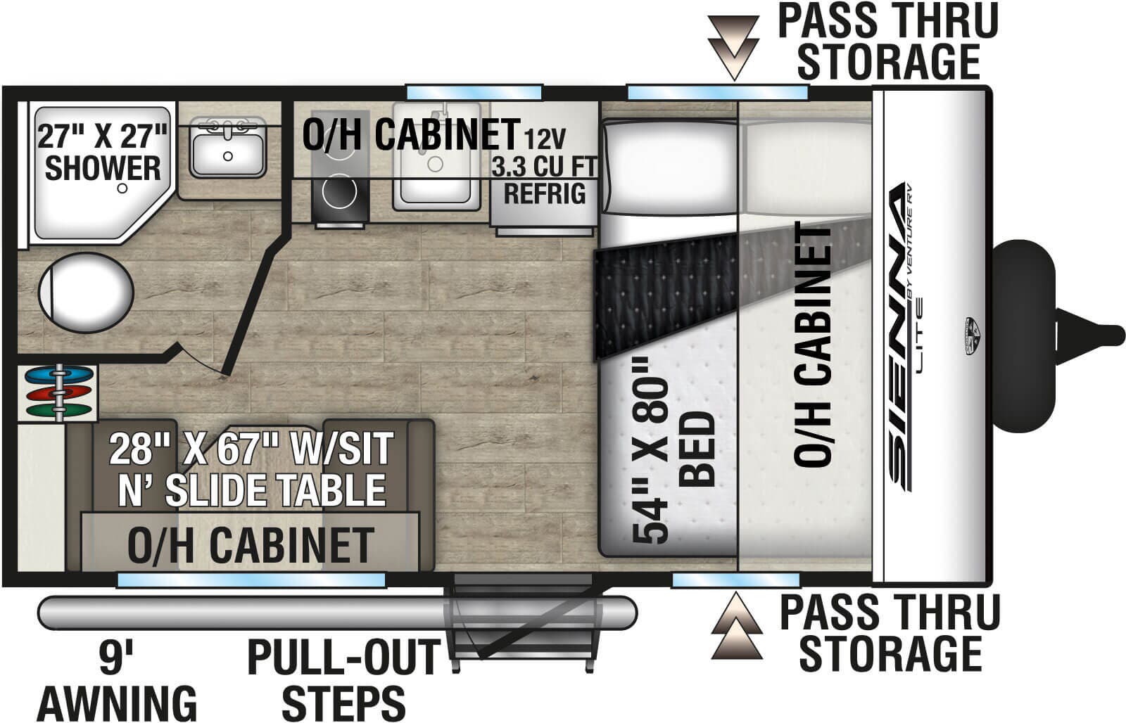 View 2027 Venture RV Sienna Lite SA130VRD complete specs and manufacturer brochures