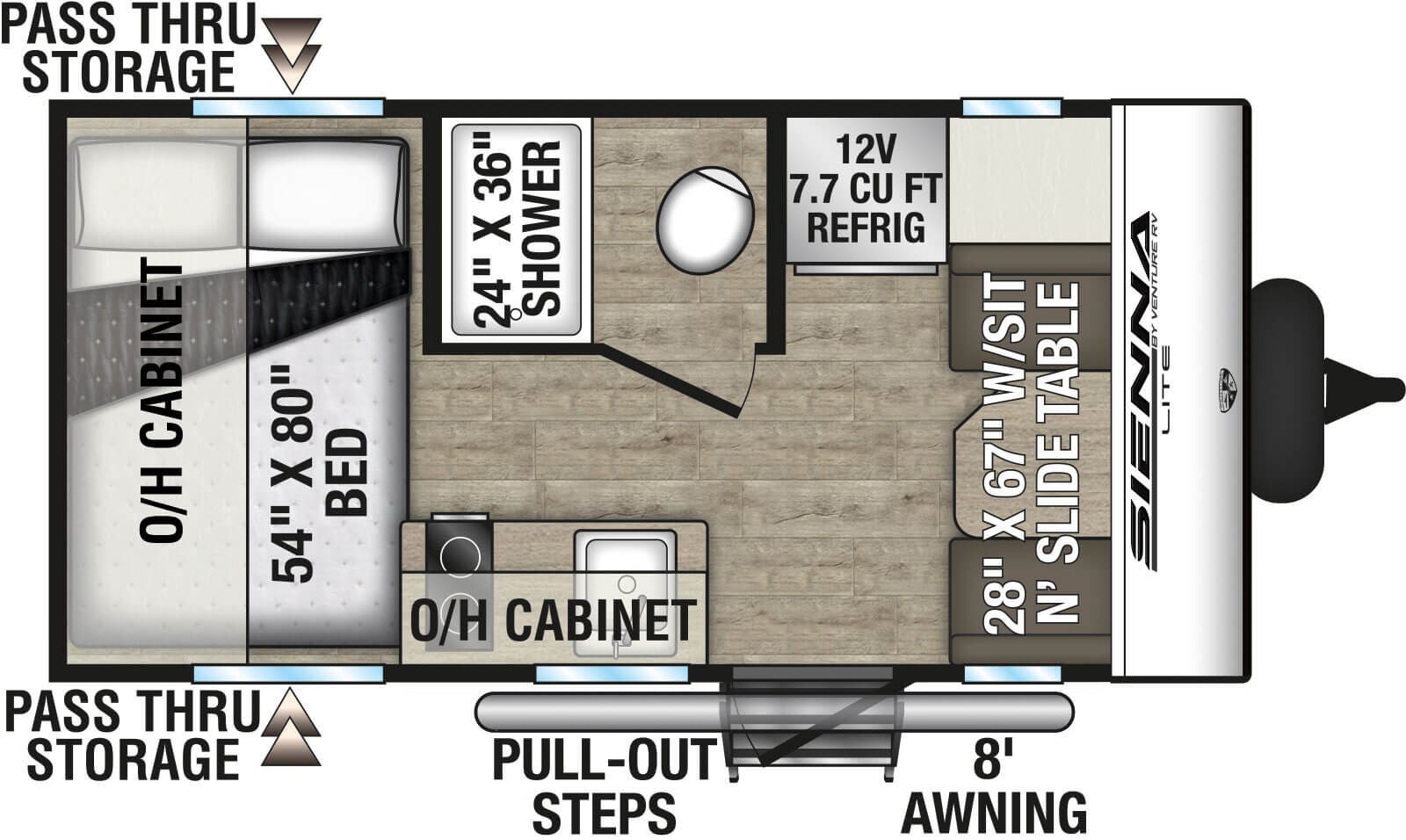 View 2027 Venture RV Sienna Lite SA140VFD complete specs and manufacturer brochures