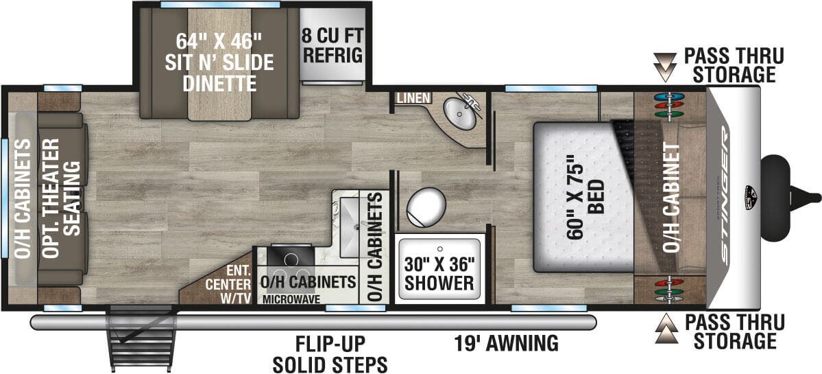 View 2027 Venture RV SportTrek Stinger STS232VRL complete specs and manufacturer brochures