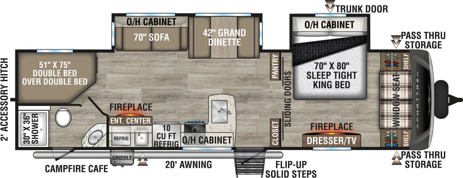 View 2027 Venture RV SportTrek Touring Edition STT312VBH complete specs and manufacturer brochures