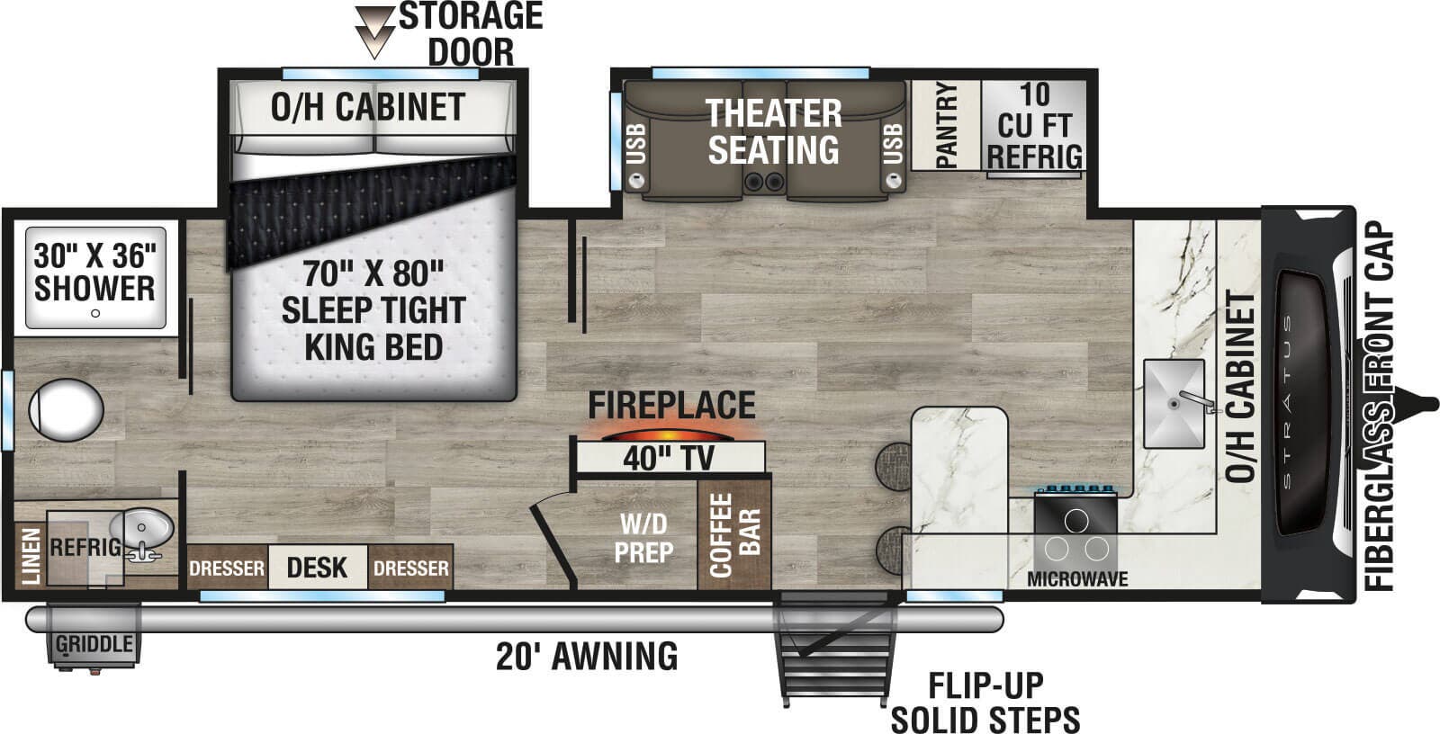 View 2027 Venture RV Stratus SR242VRB complete specs and manufacturer brochures