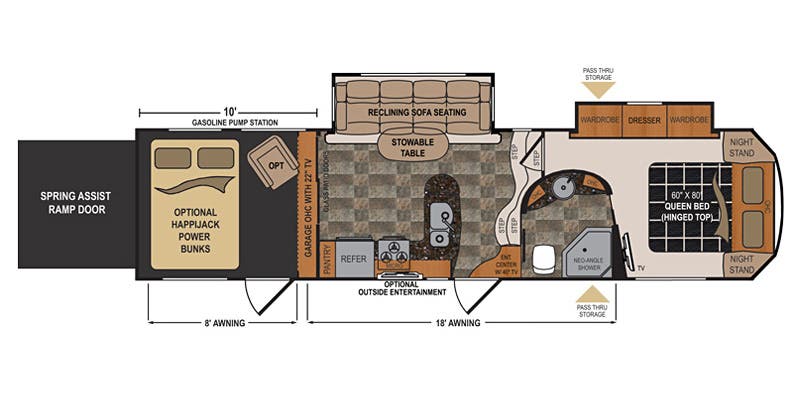 Full Specs For 2018 Dutchmen Voltage 3200 Rvs Rvusa Com Find Specs For 2018 Dutchmen Voltage Br Floorplan 3200 Toy Hauler
