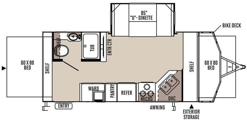 Full Specs For 2016 Forest River Rockwood Roo 21bd Rvs Rvusa Com