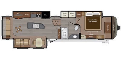 2015 Keystone Montana 3720RL Fifth Wheel floorplan