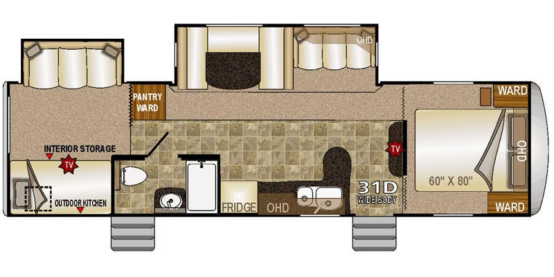2016 Northwood Arctic Fox 31D Floorplan