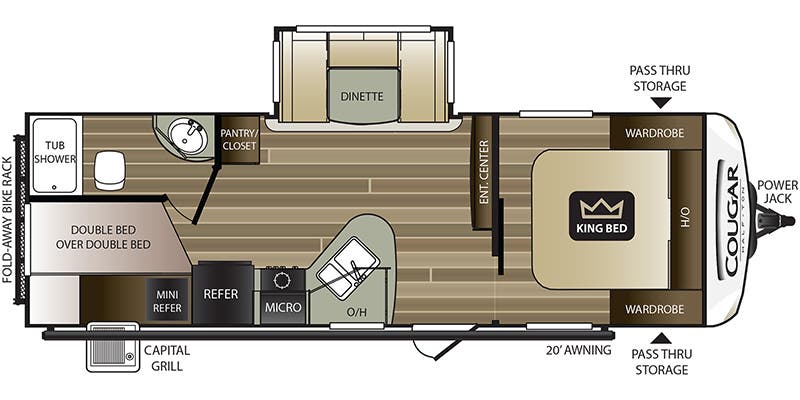 2018 Cougar Half Ton Specs Floorplans