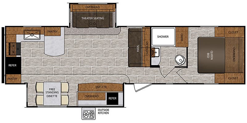 2019 Prime Time Avenger 31RKD Travel Trailer floorplan