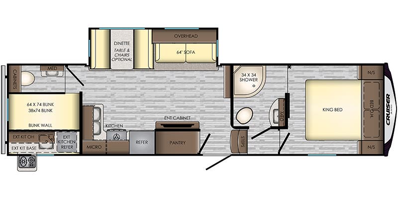 2019 Crossroads Cruiser Aire Fifth Wheel Floorplans Courvelles Rv