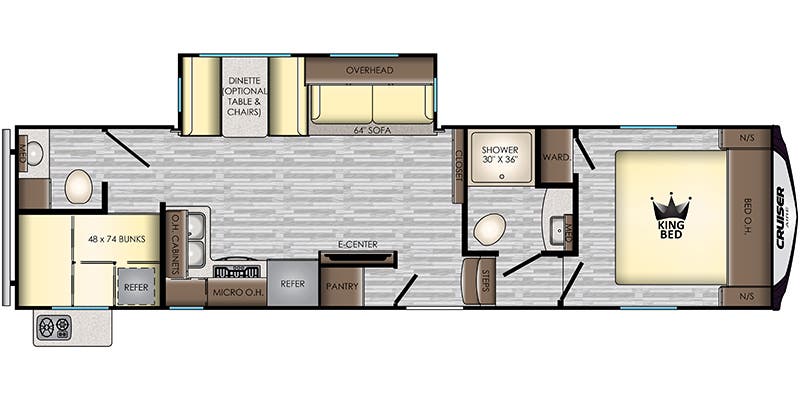2019 Crossroads Cruiser Aire Fifth Wheel Floorplans Courvelles Rv