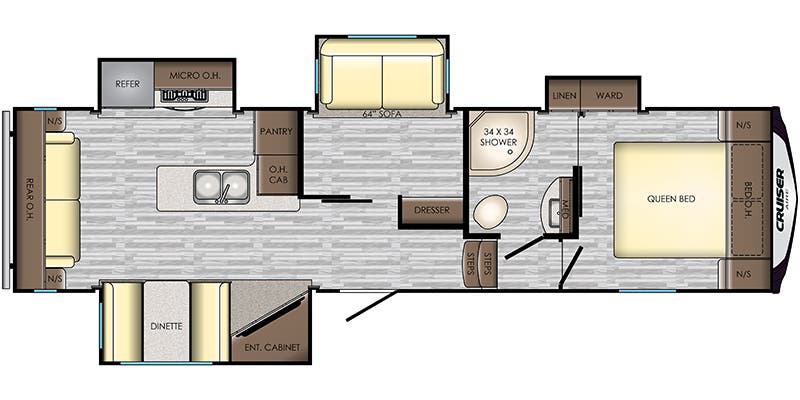 2019 Crossroads Cruiser Aire Fifth Wheel Floorplans Courvelles Rv